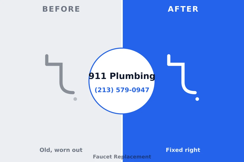 Before and after: plumbing repair Endwell, NY